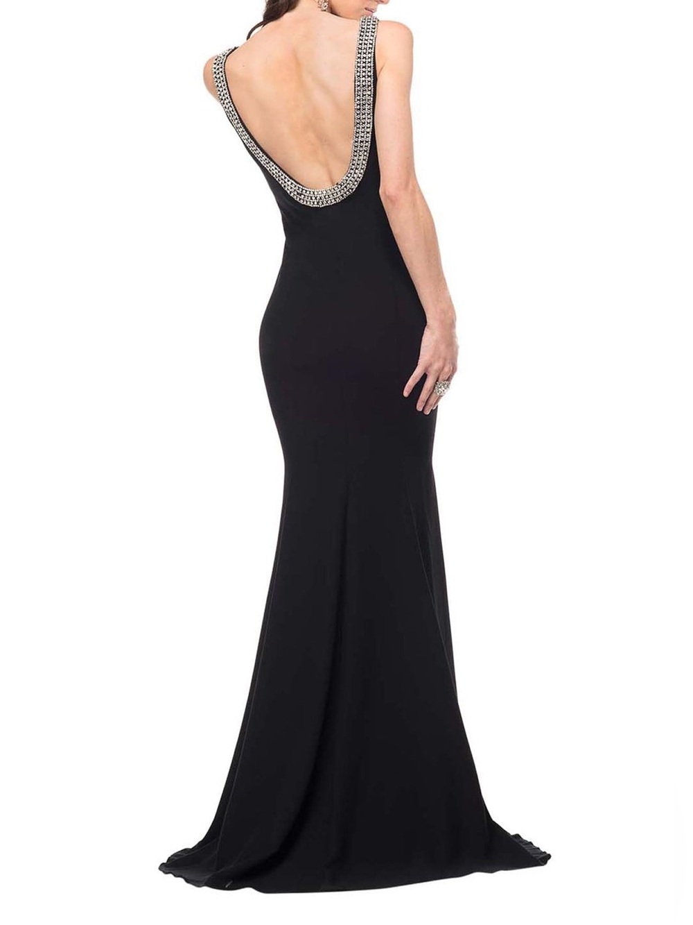 Marsoni by Colors - Black Rhinestone Embellished Gown